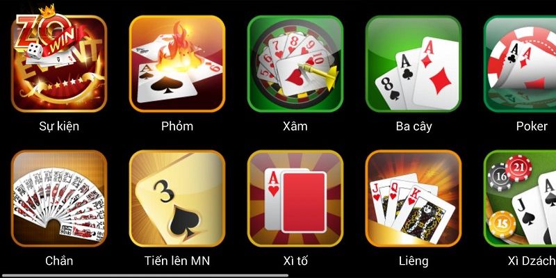 Tổng hợp các game bài online uy tín nhất